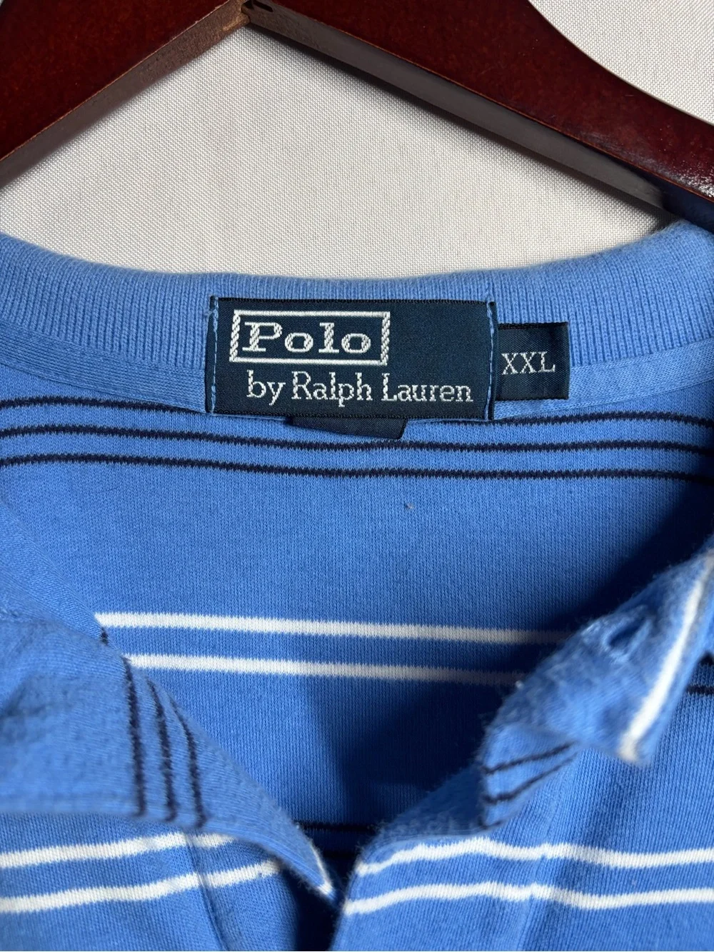 Ralph Lauren Men’s Light Blue Striped Polo Shirt